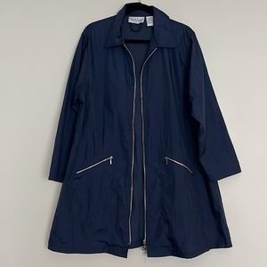 DVF Diane Von Furstenberg Vintage Nylon Packable Windbreaker Light Jacket Sz M*